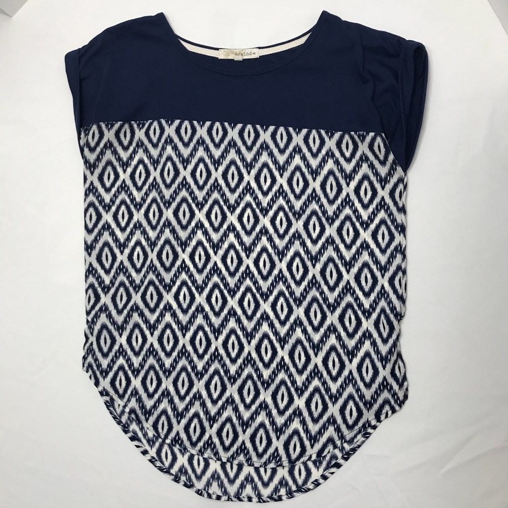 Rewind sz. Small Blue diamond design R-17